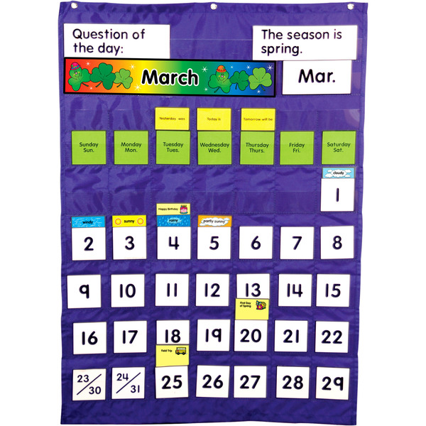 Carson Dellosa Complete Calendar and Weather Pocket Chart 158003